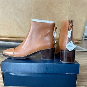Cole Haan Winnie Grand Bootie British Tan Leather 8.5